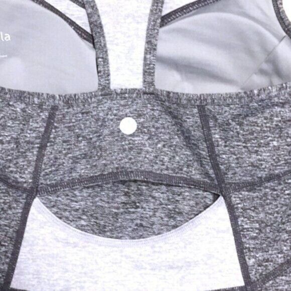 Zella Tank Top Women’s‎ Size XS Take The Plunge Grey Activewear Open Back Logo - Picture 6 of 8